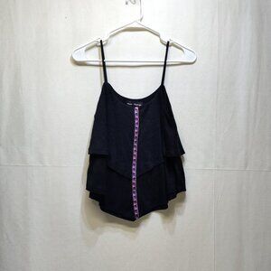 Mason + Mackenzie Double-Layer Tank Top Flowy Medium Boho Style Spaghetti Strap